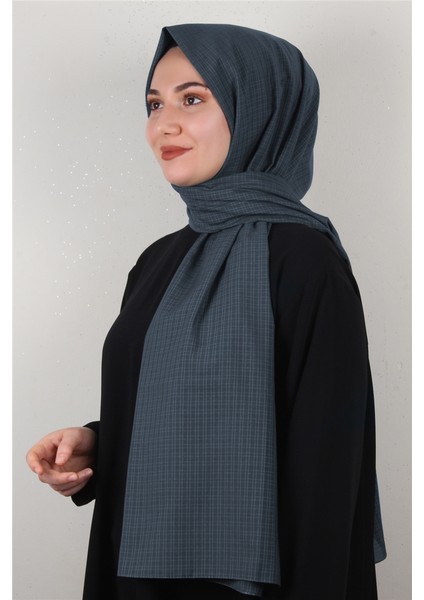 % 100 Coton Şal 8083-16 Antrasit