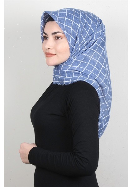 Pamuklu Trend Eşarp 9938-24 Mavi