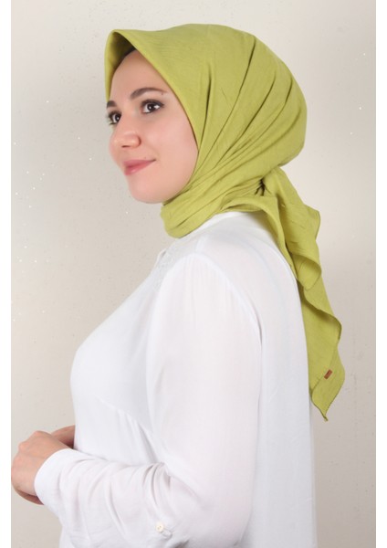 Bambu Kraşlı Eşarp 3081-50 Fıstık Yeşili