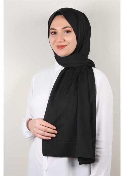 Jakarlı Ipeksi Şal 8085-23 Siyah