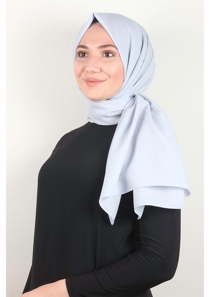 Şifon Şal Düz Renk 1293-89 Açık Buz Mavisi