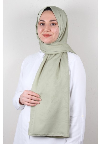 Jakarlı Ipeksi Şal 8085-16 Mint Yeşili