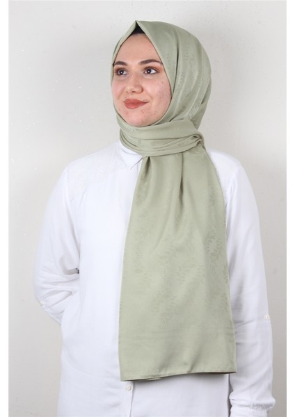 Jakarlı Ipeksi Şal 8085-16 Mint Yeşili