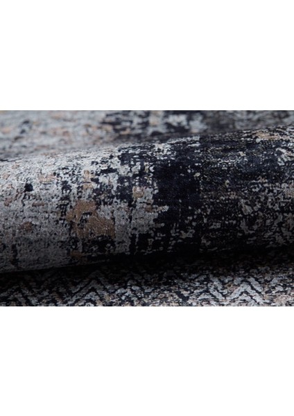 Modern Antrasit Dijital Baskı Hipoalerjenik Kaymaz Taban Halı Yolluk Ha192 fiyatları