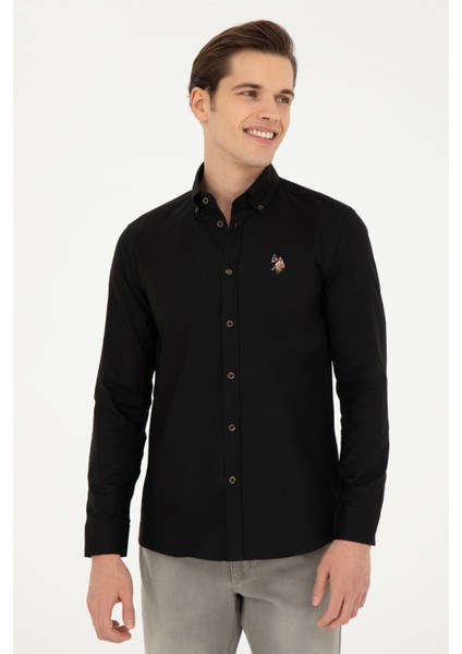 Erkek Siyah Gömlek Basic 50271277-VR046