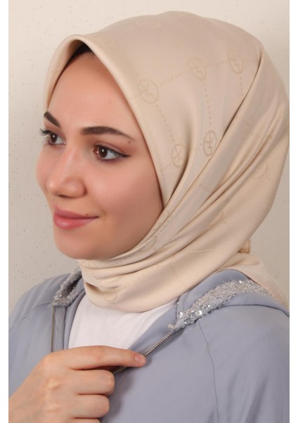 Modakaşmir Ipeksi Jakar Eşarp 5357-5 Bej