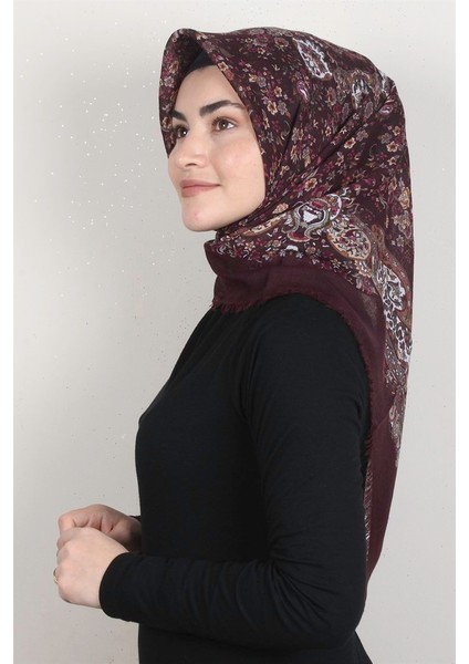 Pamuklu Trend Eşarp 9911-13 Mürdüm