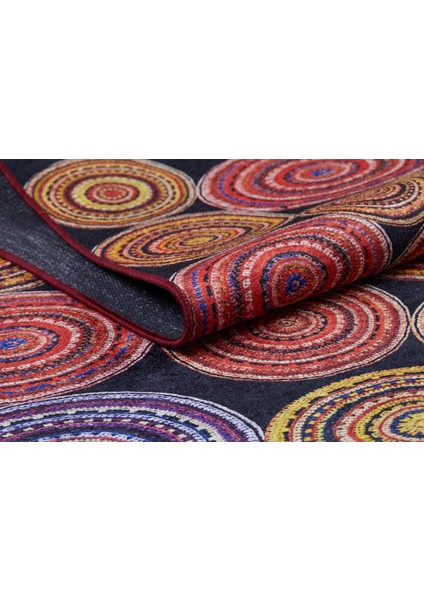 Modern Sarı Kırmızı Desen Dijital Baskı Hipoalerjenik Kaymaz Taban Halı Yolluk Ha235 fiyatları