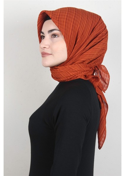 Mistik Pamuk Eşarp 4101-19 Turuncu