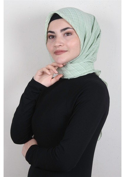 Mistik Pamuk Eşarp 4101-26 Su Yeşili