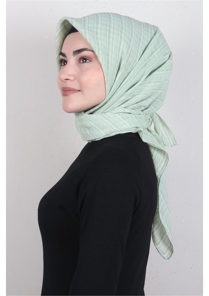 Mistik Pamuk Eşarp 4101-26 Su Yeşili