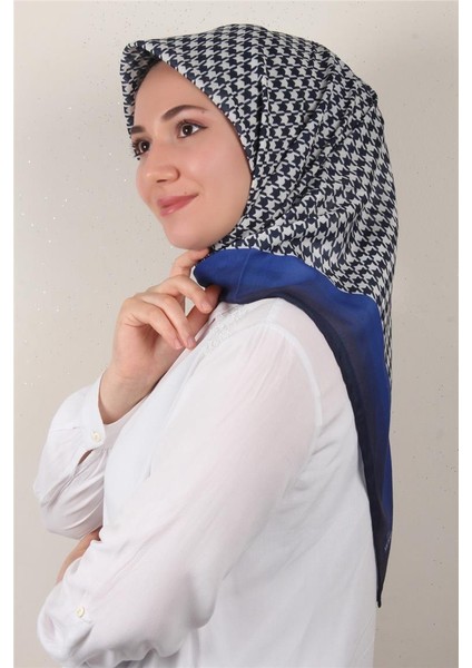 Pamuklu Soft Eşarp 3340-9 Mavi