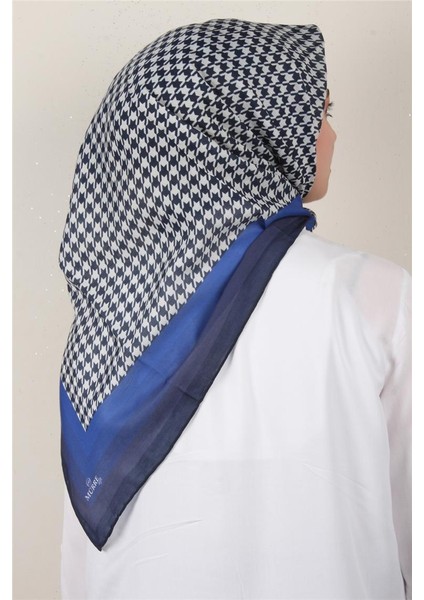 Pamuklu Soft Eşarp 3340-9 Mavi