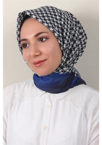 Pamuklu Soft Eşarp 3340-9 Mavi