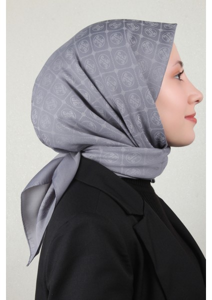Pamuklu Eşarp 4105-15 Füme