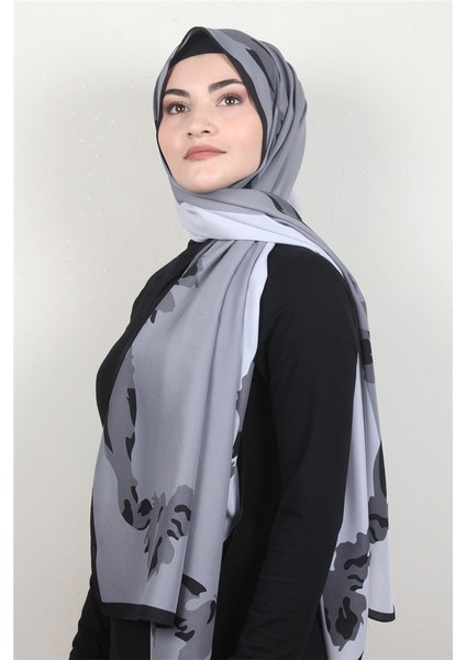 Medine Desenli Şal 2420-3 Füme