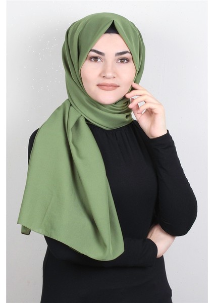 Şifon Şal Düz Renk 1293-84 Fıstık Yeşili