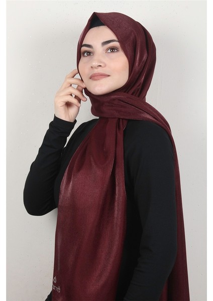 Elizya Simli Şal 4000-46 Bordo