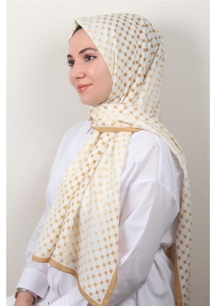 Medine Desenli Şal 2422-2 Ekru-Karamel fiyatları
