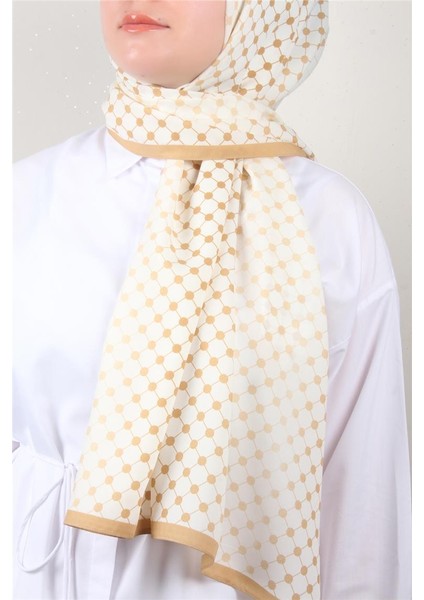 Medine Desenli Şal 2422-2 Ekru-Karamel modelleri