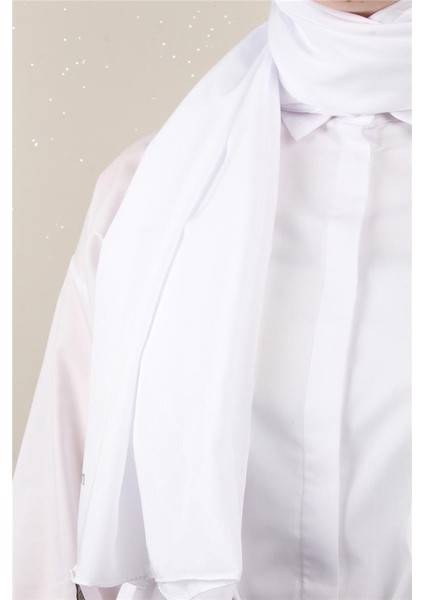 Jakarlı Icon Şal 3103-8 Beyaz modelleri