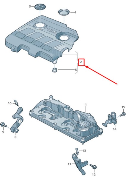 Seat Altea 2007-2015 Motor Üst Koruma Kapağı Izolasyonlu