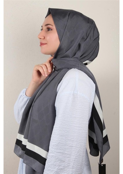 Jakarlı Icon Şal 3105-3 Füme