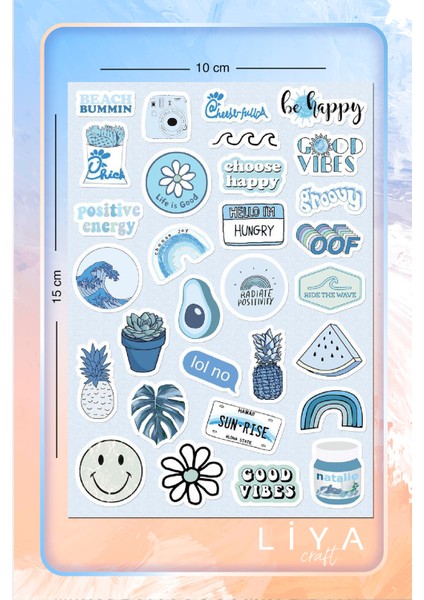 Çoklu Karışık Sticker Seti Planner Ajanda Bullet Journal Için Uygun Set modelleri