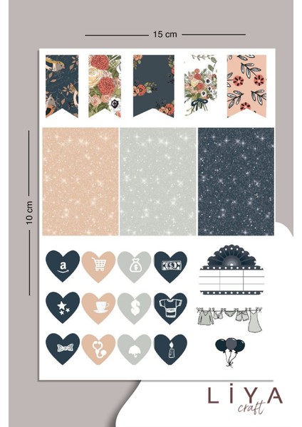 Minik Kedi Sticker Seti Planner Ajanda Bullet Journal Için Uygun Set