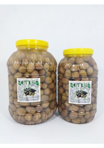 ETİK YERLİ ÜRÜNLER Domat Cinsi Kırma Tatlanmış Zeytin 2'li Paket 5 kg+3 Kg Eski Sezon Ürünü