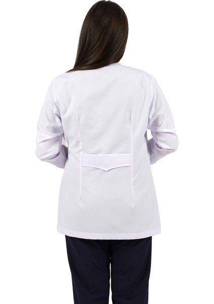Hakim Yaka Ceket Boy Beyaz Bayan Doktor Öğretmen Hemşire Laboratuvar Önlüğü fiyatları