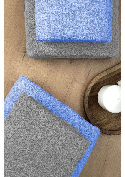 4 Lü Banyo Havlusu Takımı Soft Büyük Havlulu Pamuklu Havlu Seti 90X150 cm Gri modelleri