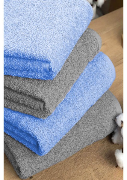 4 Lü Banyo Havlusu Takımı Soft Büyük Havlulu Pamuklu Havlu Seti 90X150 cm Gri fırsatları