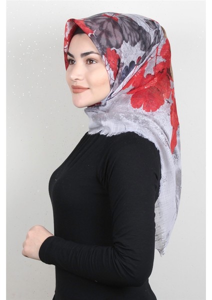 Pamuklu Trend Eşarp 9934-2 Gri