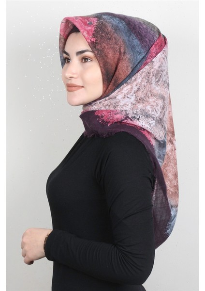 Pamuklu Trend Eşarp 9933-7 Mor
