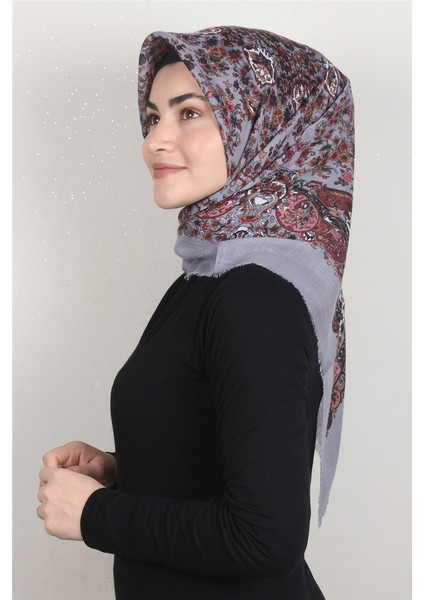 Pamuklu Trend Eşarp 9911-14 Buz Mavisi