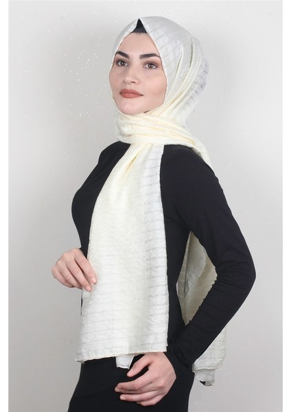 Ince Kareli Şal 2580-26 Ekru
