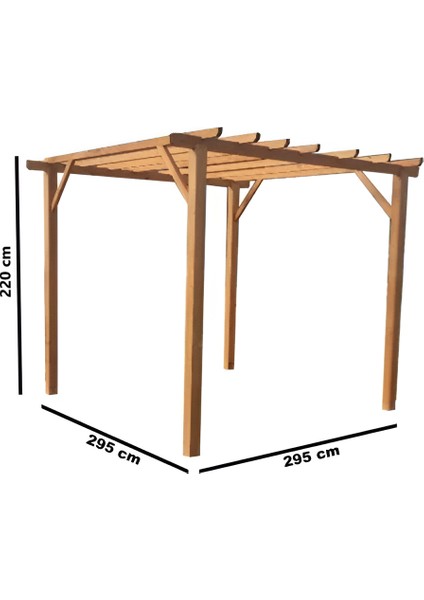 Ahşap Pergole Çardak Tente Bahçe Pergola 3MTX3MT