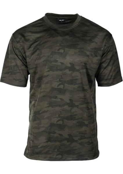 Mıl-Tec Woodland Mesh T-Shırt -Siyah-Kamuflaj