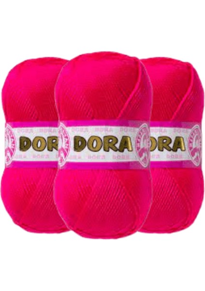 Dora Fuşya El Örgü Ipliği - 045 3 Adet