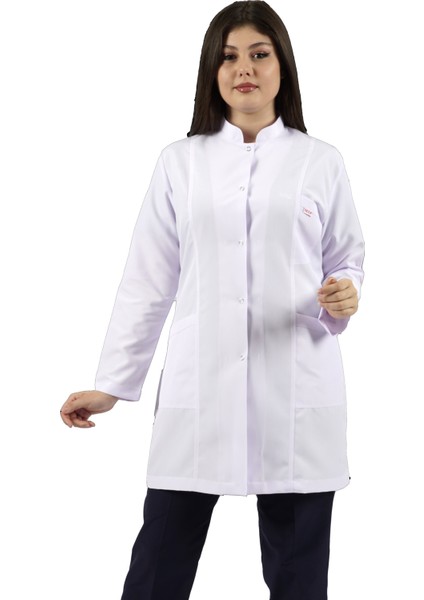 Hakim Yaka Orta Boy Beyaz Kadın Doktor Öğretmen Hemşire Laboratuvar Önlüğü fırsatları