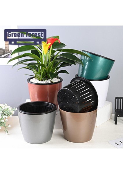 Yeşil Orman Saksı Otomatik Su Emme Kendinden Sulama Ekici Pot (Yurt Dışından) modelleri