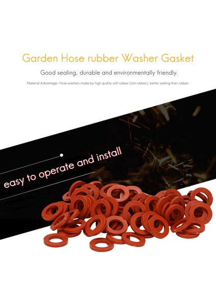 Bahçe Hortumu Kauçuk Yıkama Contası, 3/4ınch Bahçe Hortumu Için 90 Adet Kırmızı (Yurt Dışından) indirimleri