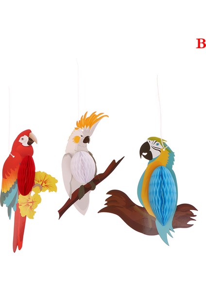 Tropikal Kuş Petek Süsleme Papağan Petek Hawaii Parti Süslemeleri Güneş Işığı Süper Mağaza (Yurt Dışından) fiyatları