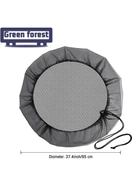 Yeşil Orman Kova Kapağı Ipli Tasarım Yalıtılmış Çöp Yağmur Kapağı (Yurt Dışından)