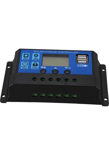 10A 12V 24V Otomatik Çalışma Pwm Solar Şarj Regülatörü LCD Çift USB 5V Çıkışlı Güneş Pili Paneli Şarj Cihazı Regulato (Yurt Dışından)