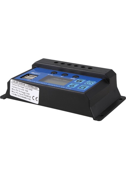 10A 12V 24V Otomatik Çalışma Pwm Solar Şarj Regülatörü LCD Çift USB 5V Çıkışlı Güneş Pili Paneli Şarj Cihazı Regulato (Yurt Dışından)