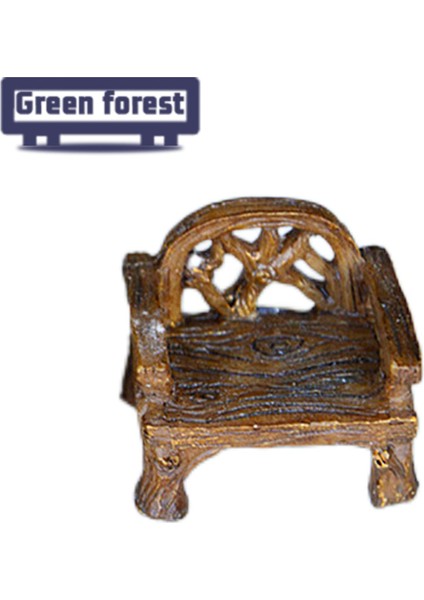 Yeşil Orman Peri Bahçe Bankı Dekoratif Mikro Peyzaj Bank Modeli (Yurt Dışından)