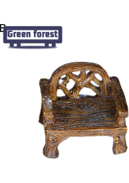 Yeşil Orman Peri Bahçe Bankı Dekoratif Mikro Peyzaj Bank Modeli (Yurt Dışından) modelleri