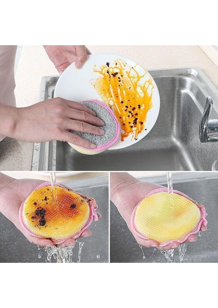 5 Adet Çift Taraflı Yıkama Süngeri Tava Pot Bulaşık Yıkama Süngerleri Ev Temizlik Aracı Karşılaşma (Yurt Dışından) fırsatları